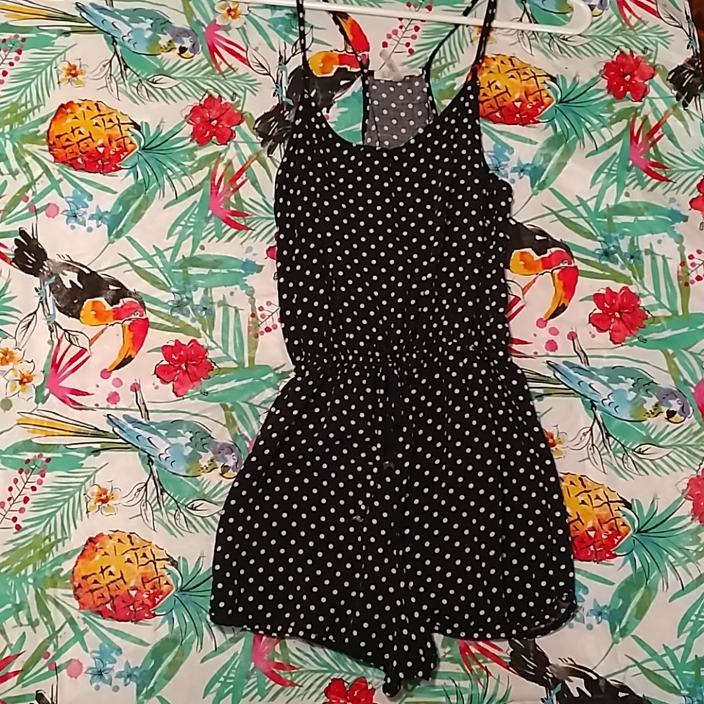 Adorable polka dot romper!